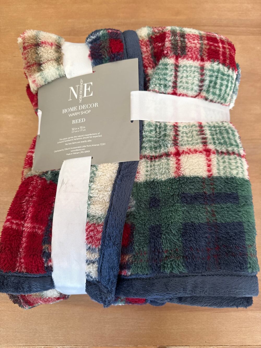 Noble Excellence Dillards Home Decor Warm Shop Reed Throw Blanket Plaid 50x70